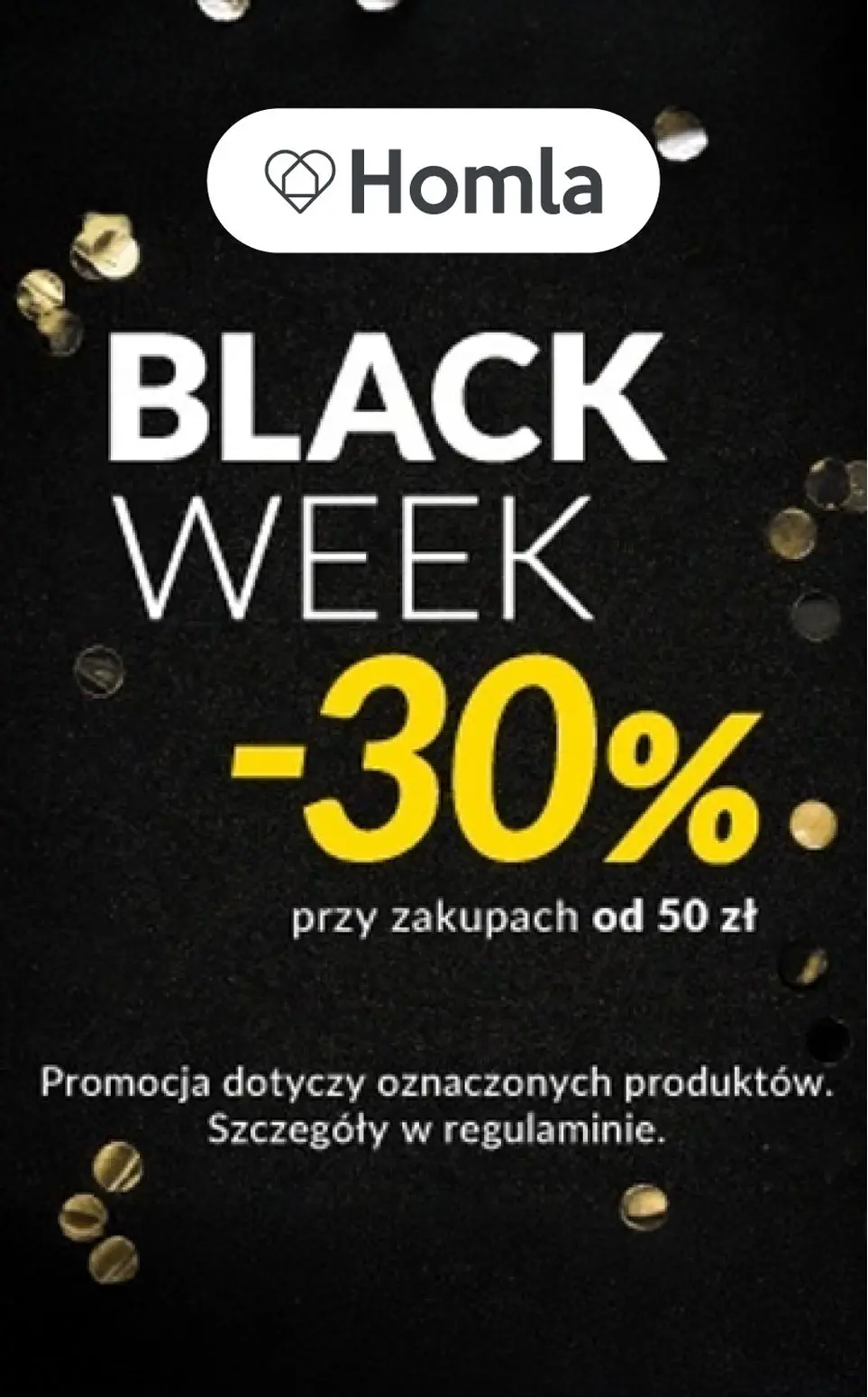 gazetka promocyjna Homla Black Week - 30% przy zakupach od 50 zł - Strona 1