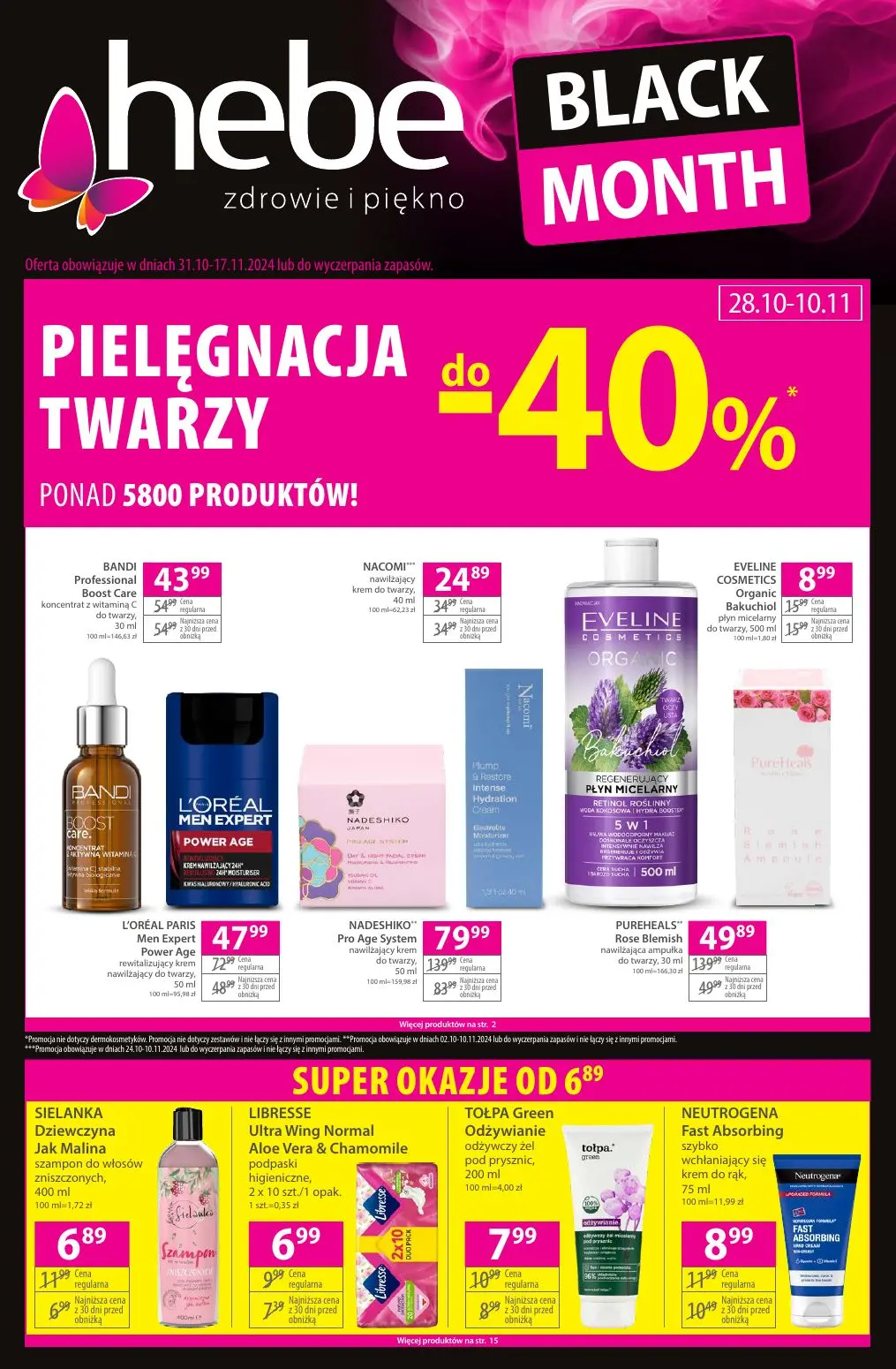 gazetka promocyjna hebe Black month - Strona 1