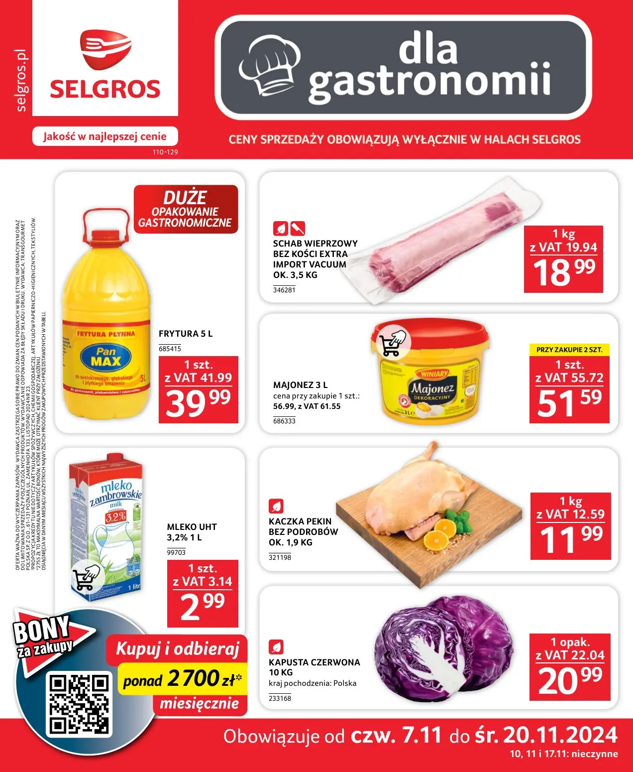 gazetka promocyjna SELGROS Oferta dla gastronomii - Strona 1