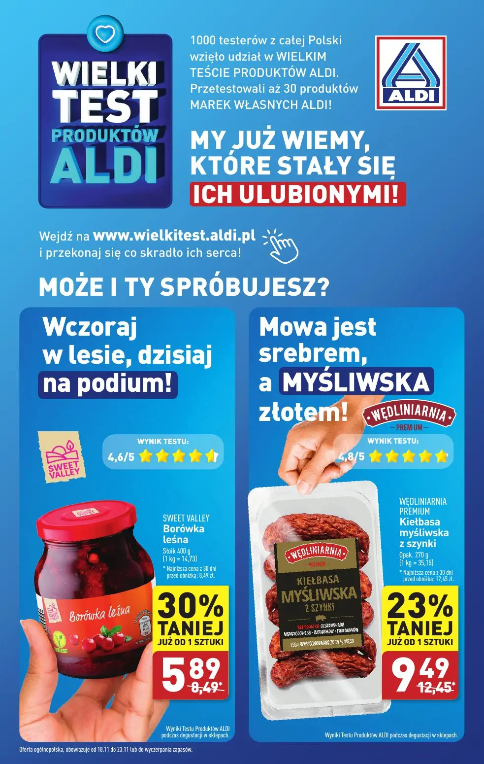 gazetka promocyjna ALDI Wielki test produktów ALDI - Strona 1