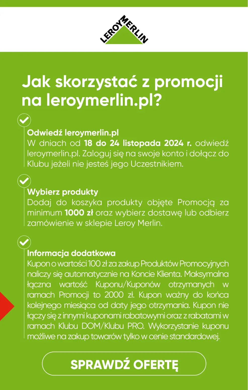 gazetka promocyjna Leroy Merlin Tydzień kuchni! Zgarnij 100zł za każde wydane 1000zł na wybrane produkty! - Strona 2