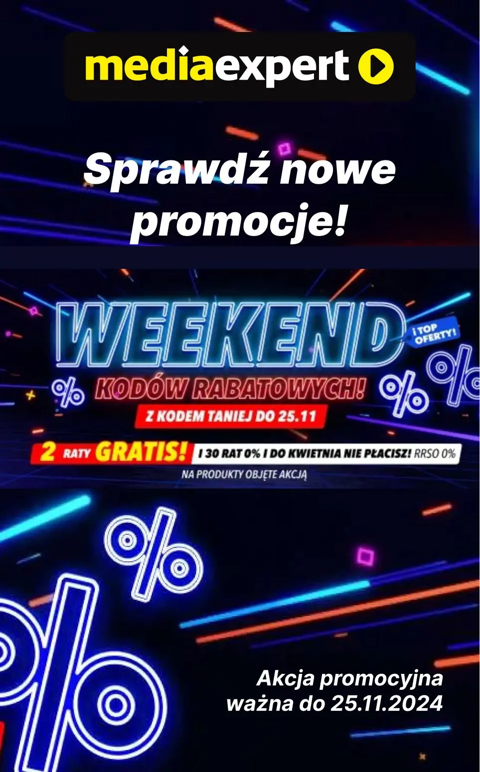 gazetka promocyjna Media Expert Weekend kodów rabatowych - Strona 1