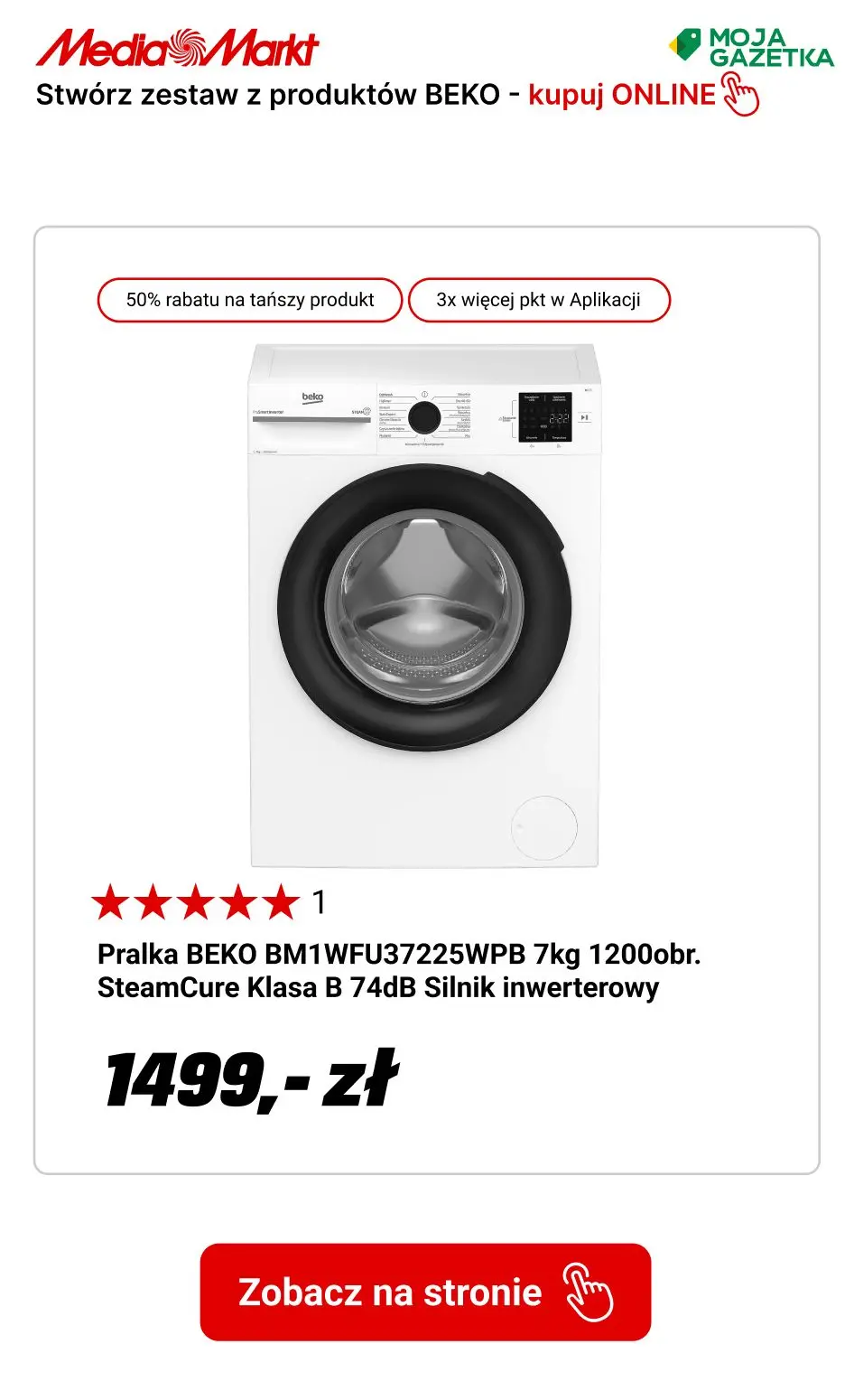 gazetka promocyjna Media Markt W zestawie TANIEJ! Stwórz zestaw 2 produktów BEKO i zgarnij tańszy za 50% ceny. - Strona 9