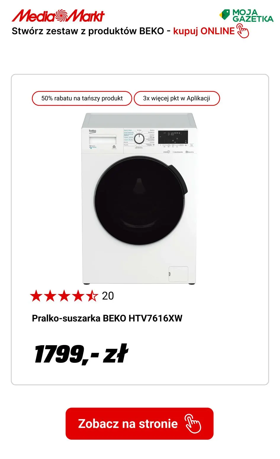 gazetka promocyjna Media Markt W zestawie TANIEJ! Stwórz zestaw 2 produktów BEKO i zgarnij tańszy za 50% ceny. - Strona 16