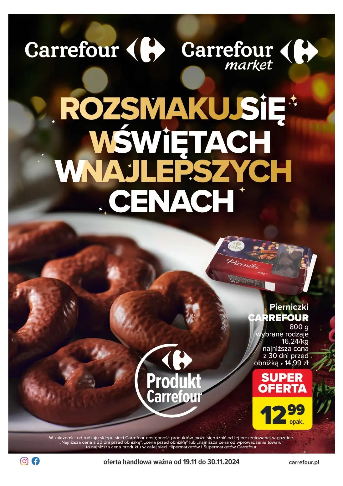 gazetka promocyjna Carrefour Rozsmakuj się w Świętach w najlepszych cenach - Strona 1