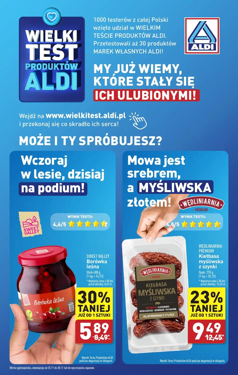 gazetka promocyjna ALDI Wielki test produktów ALDI - Strona 1