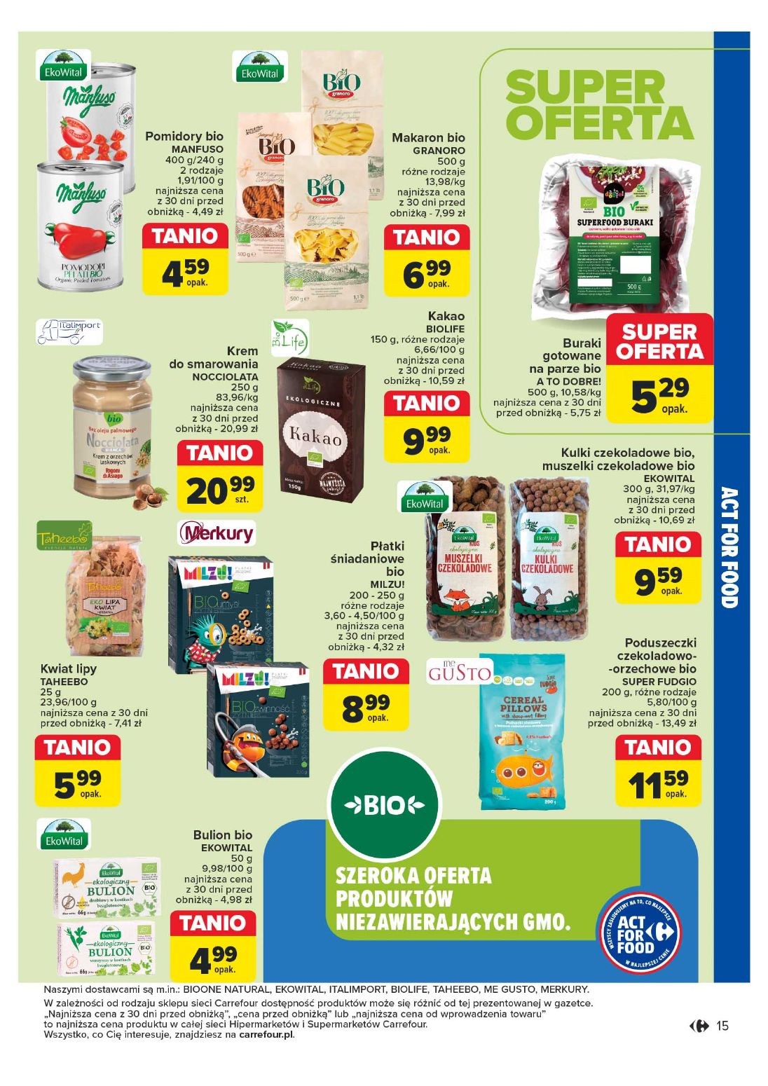 gazetka promocyjna Carrefour Market Rozsmakuj się w ACT FOR FOOD - Strona 15