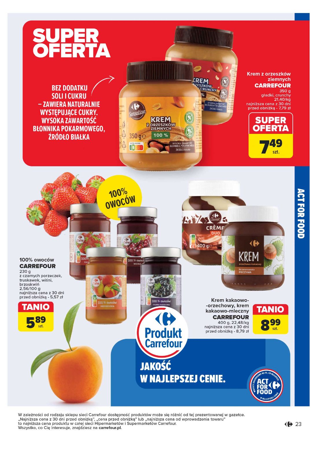 gazetka promocyjna Carrefour Market Rozsmakuj się w ACT FOR FOOD - Strona 23