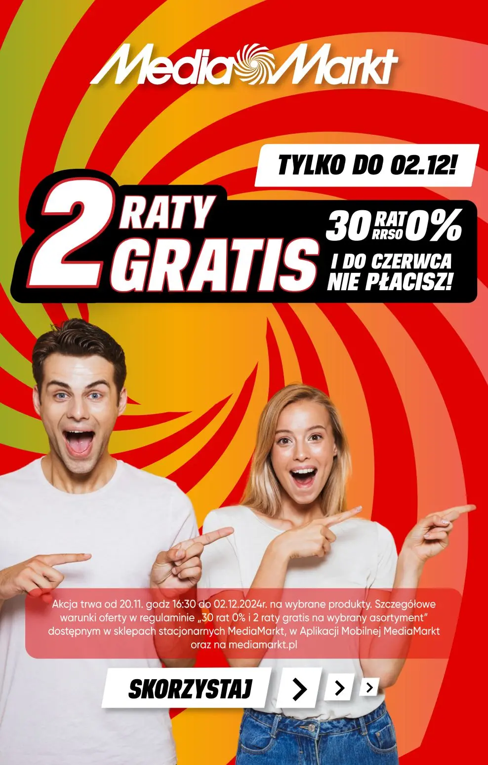 gazetka promocyjna Media Markt 2 RATY GRATIS! Skorzystaj z oferty 30 rat 0%. - Strona 1