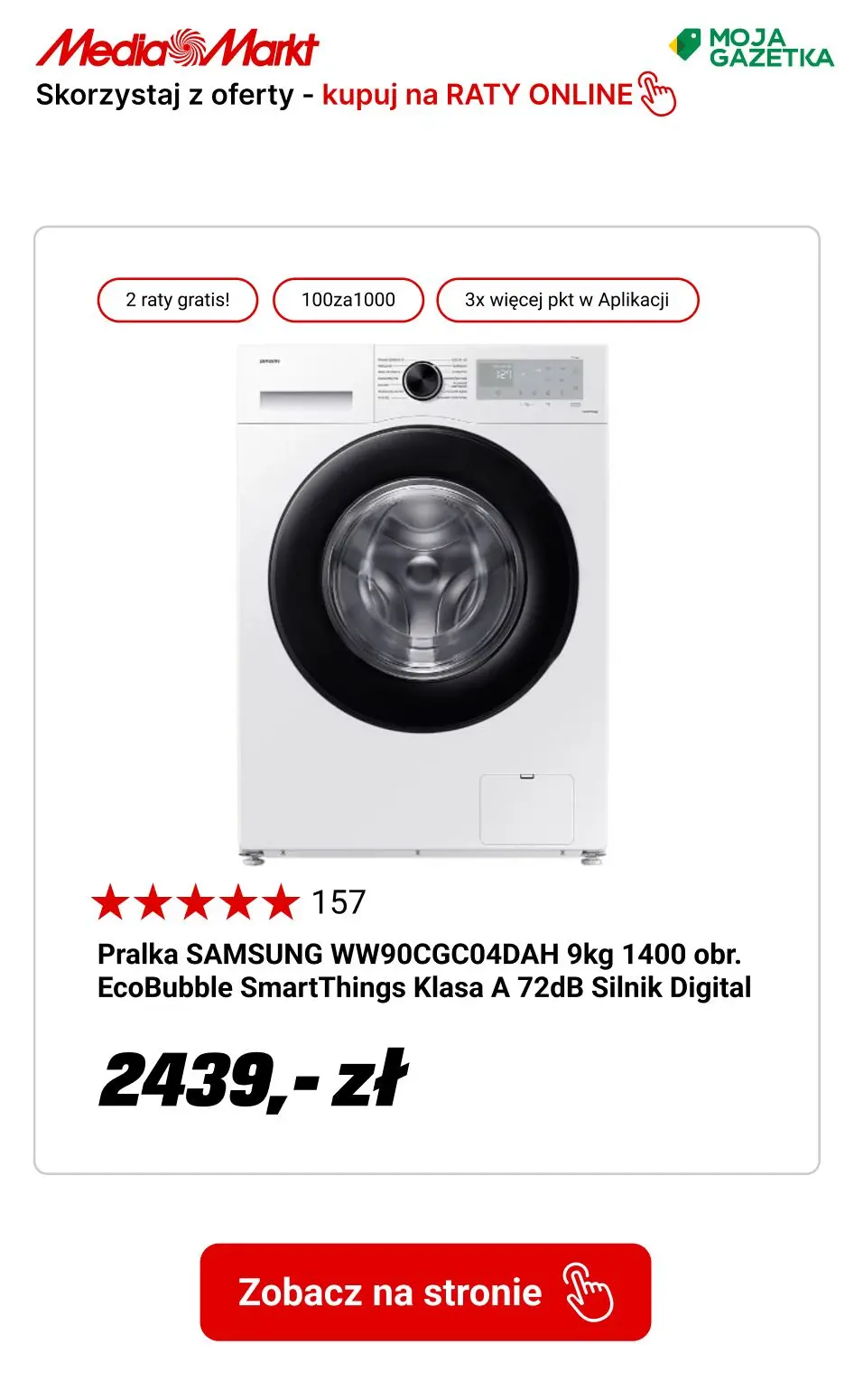 gazetka promocyjna Media Markt 2 RATY GRATIS! Skorzystaj z oferty 30 rat 0%. - Strona 10