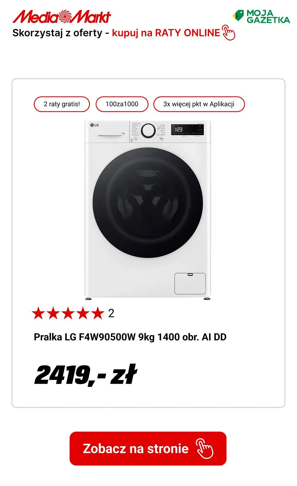 gazetka promocyjna Media Markt 2 RATY GRATIS! Skorzystaj z oferty 30 rat 0%. - Strona 16