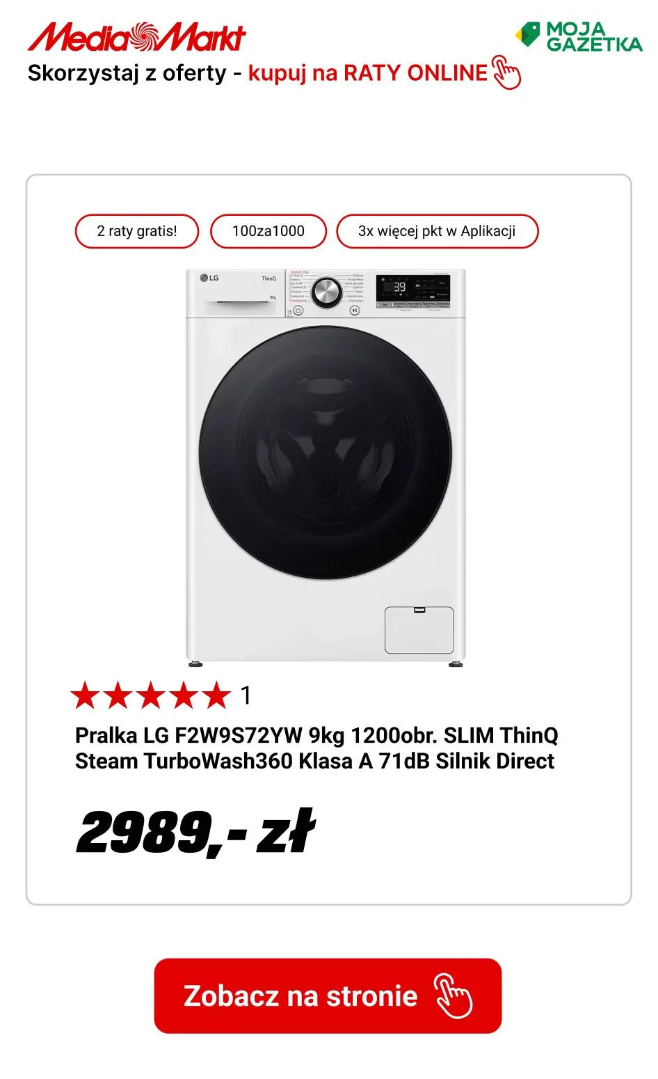 gazetka promocyjna Media Markt 2 RATY GRATIS! Skorzystaj z oferty 30 rat 0%. - Strona 18