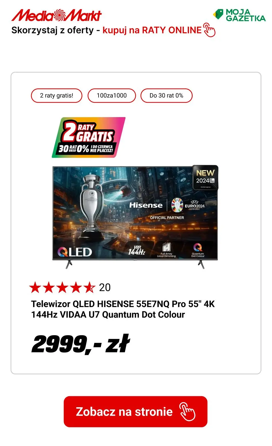 gazetka promocyjna Media Markt 2 RATY GRATIS! Skorzystaj z oferty 30 rat 0%. - Strona 26