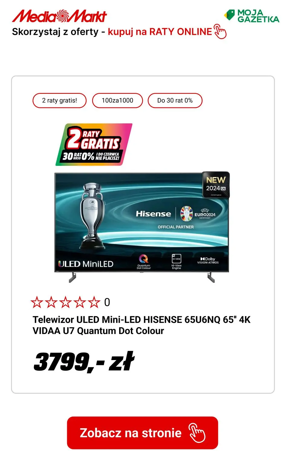 gazetka promocyjna Media Markt 2 RATY GRATIS! Skorzystaj z oferty 30 rat 0%. - Strona 28