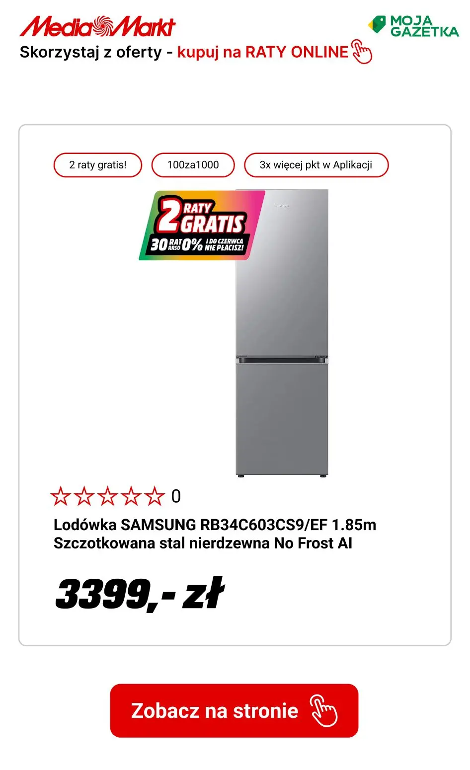 gazetka promocyjna Media Markt 2 RATY GRATIS! Skorzystaj z oferty 30 rat 0%. - Strona 31