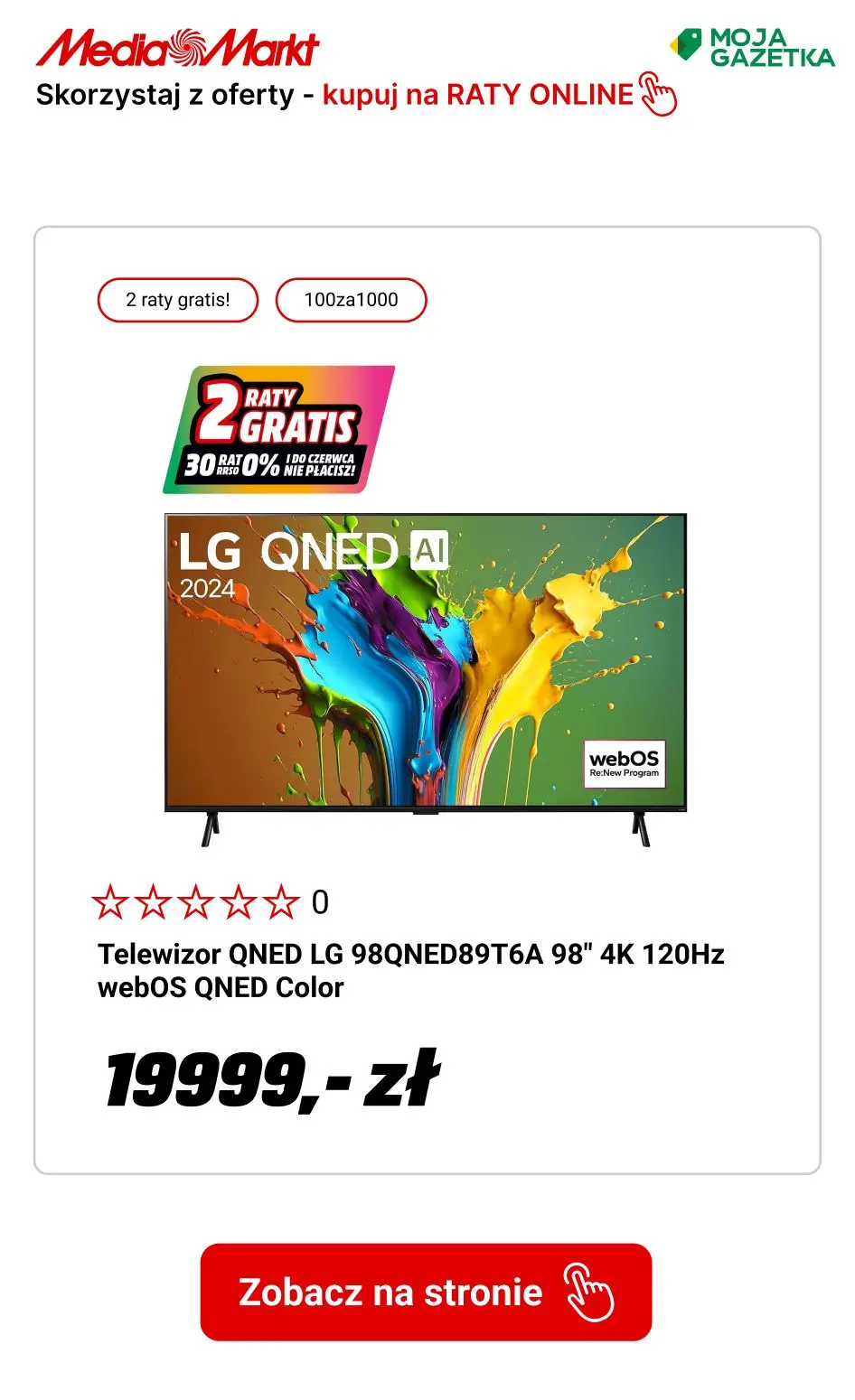 gazetka promocyjna Media Markt 2 RATY GRATIS! Skorzystaj z oferty 30 rat 0%. - Strona 39