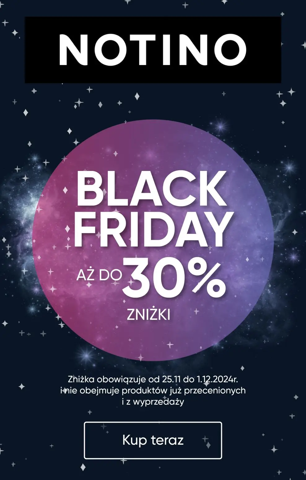 gazetka promocyjna Notino BLACK FRIDAY! zniżki aż do 30% z kodem black! - Strona 1