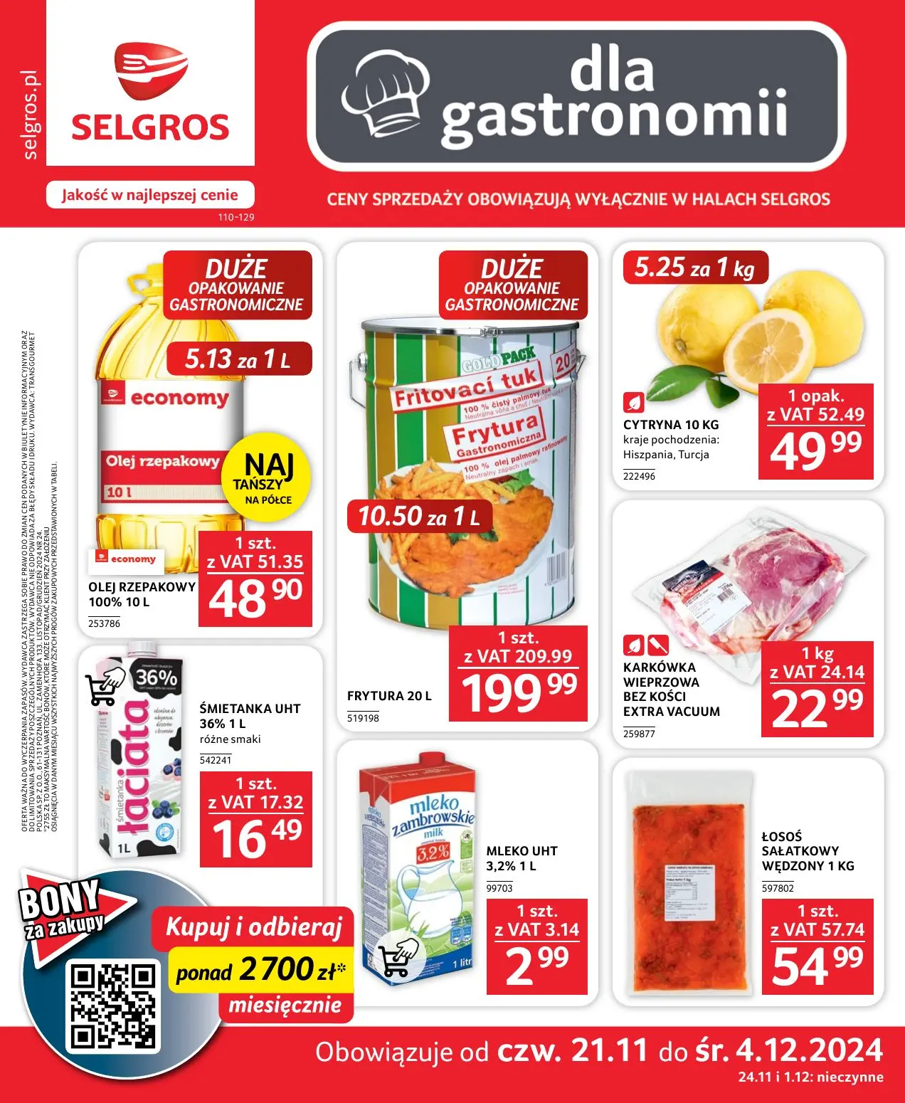 gazetka promocyjna SELGROS Oferta dla gastronomii - Strona 1