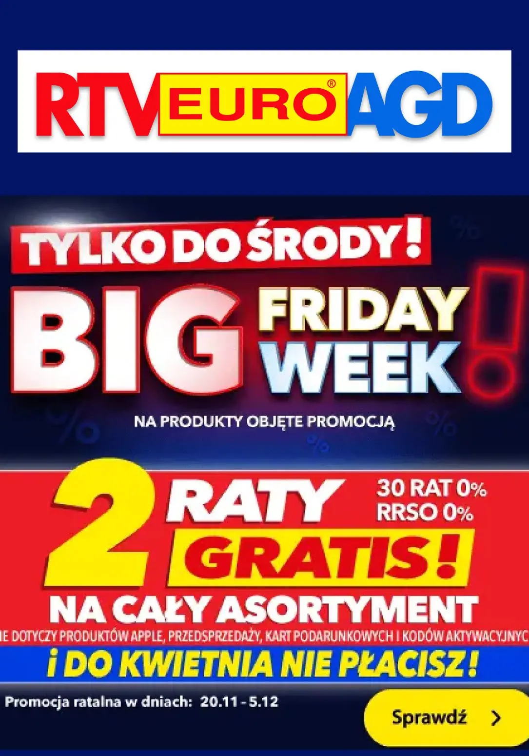 gazetka promocyjna RTV EURO AGD Big friday week w RTV AGD! - Strona 1