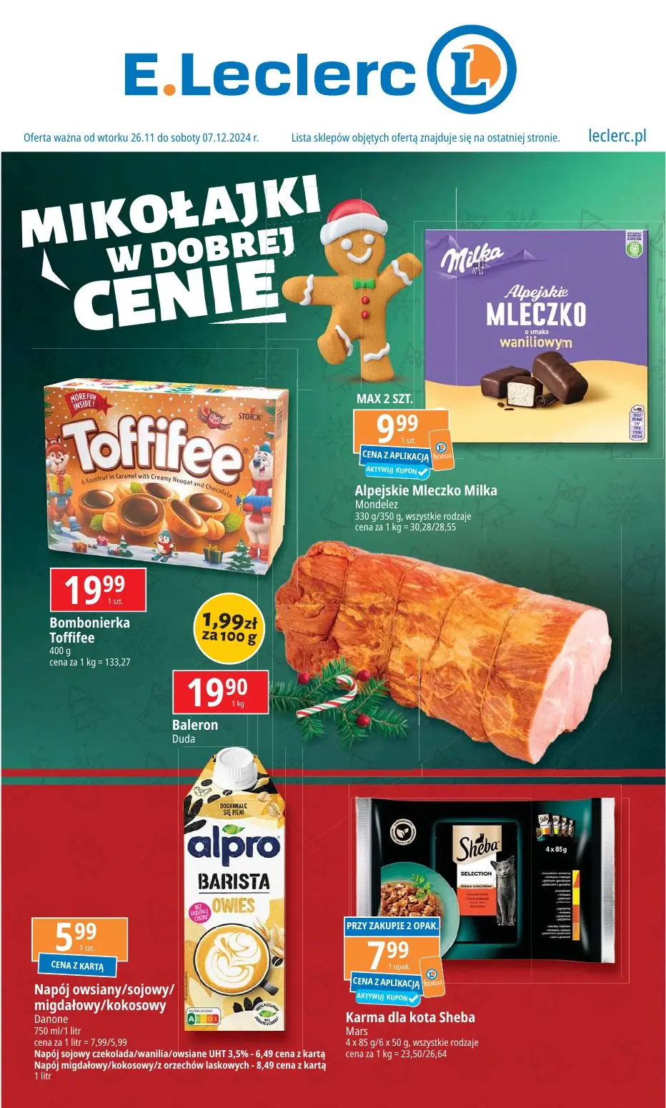 gazetka promocyjna E.Leclerc Mikołajki w dobrej cenie - oferta rozszerzona - Strona 1