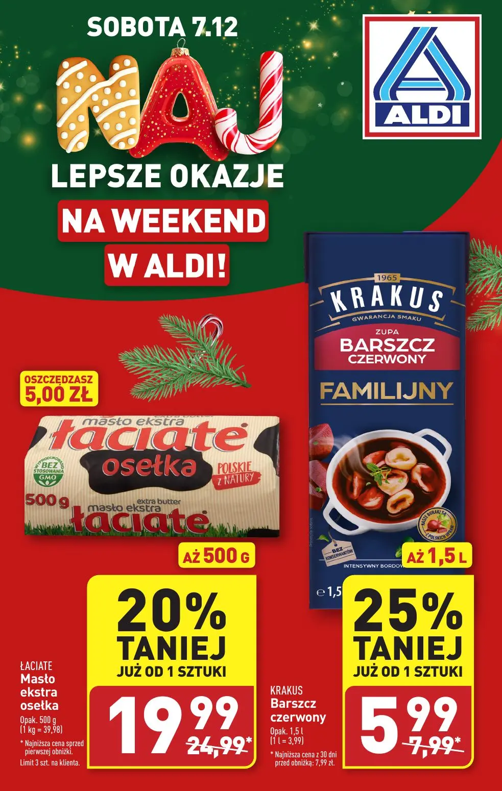 gazetka promocyjna ALDI Tylko w SOBOTĘ - Strona 1