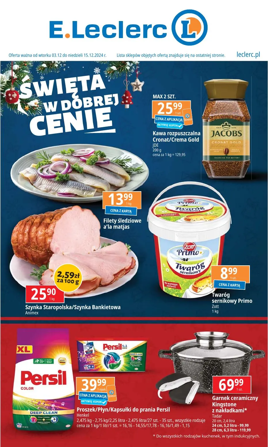 gazetka promocyjna E.Leclerc Święta w dobrej cenie - oferta rozszerzona - Strona 1