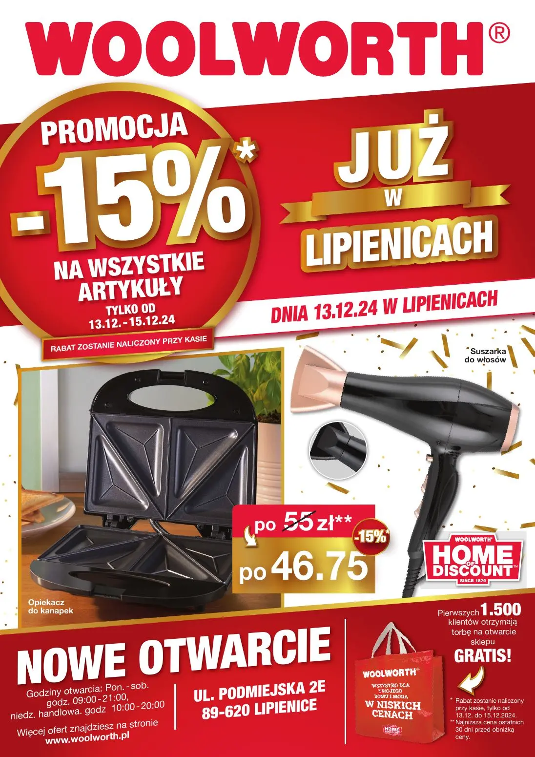 gazetka promocyjna WOOLWORTH Lipienice  - otwarcie sklepu - Strona 1