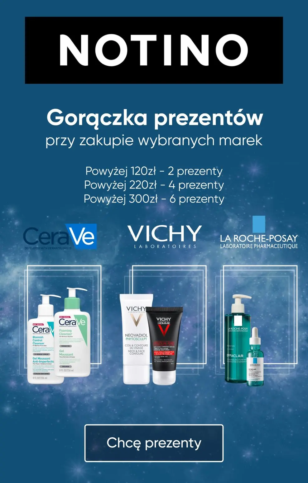 gazetka promocyjna Notino Gorączka prezentów. Zrób zakupy wybranych marek  za równowartość 120, 220 i 300zł i odbierz prezenty! - Strona 1