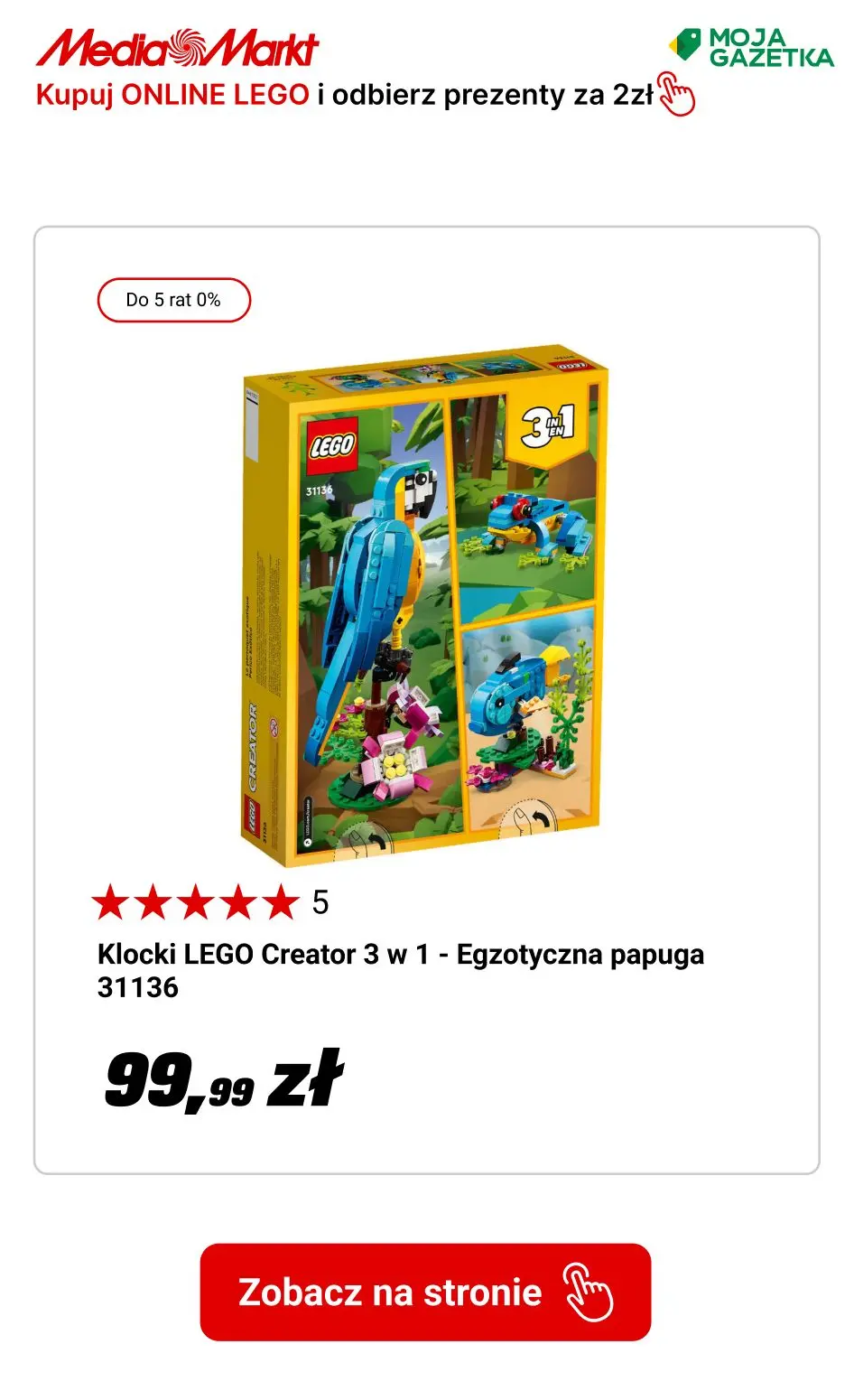 gazetka promocyjna Media Markt Więcej prezentów za MNIEJ! Kup lego a wybrany dodatkowy produkt otrzymasz za 2zł! - Strona 4