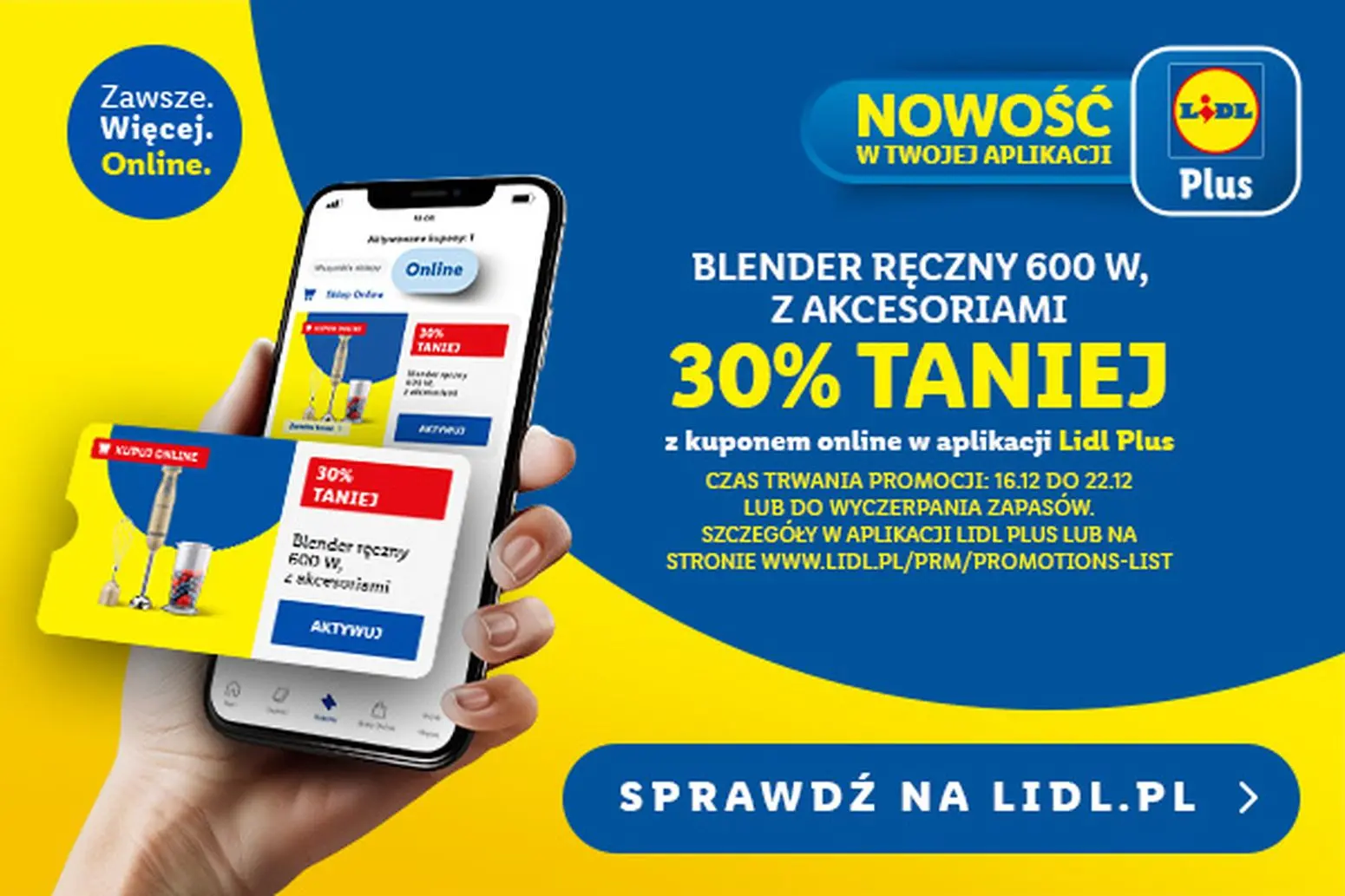 gazetka promocyjna LIDL Blender ręczny 600 W, z akcesoriami 30% taniej - Strona 1