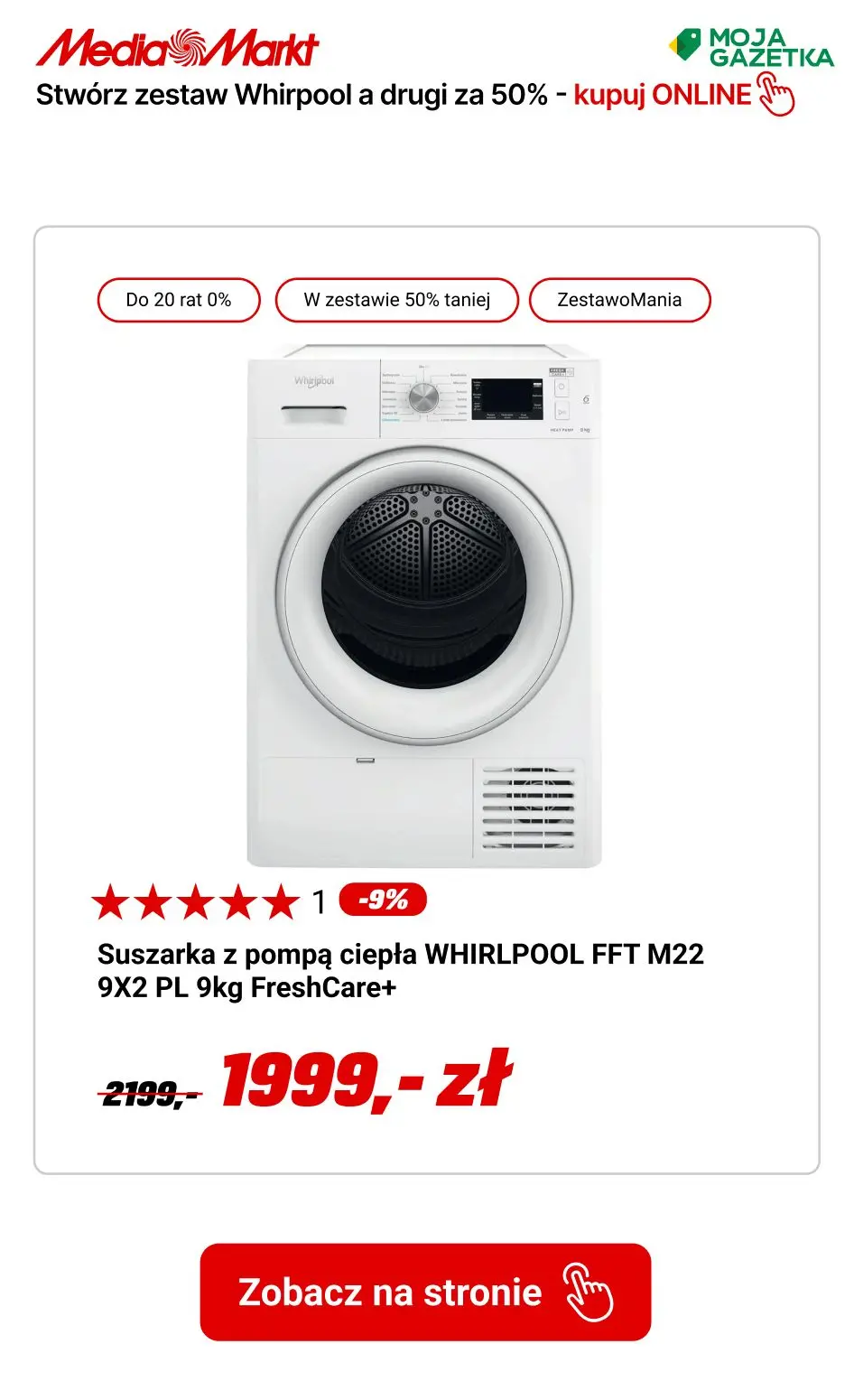 gazetka promocyjna Media Markt Kup 2 produkty marki whirpool, otrzymaj drugi 50% TANIEJ!!! - Strona 3