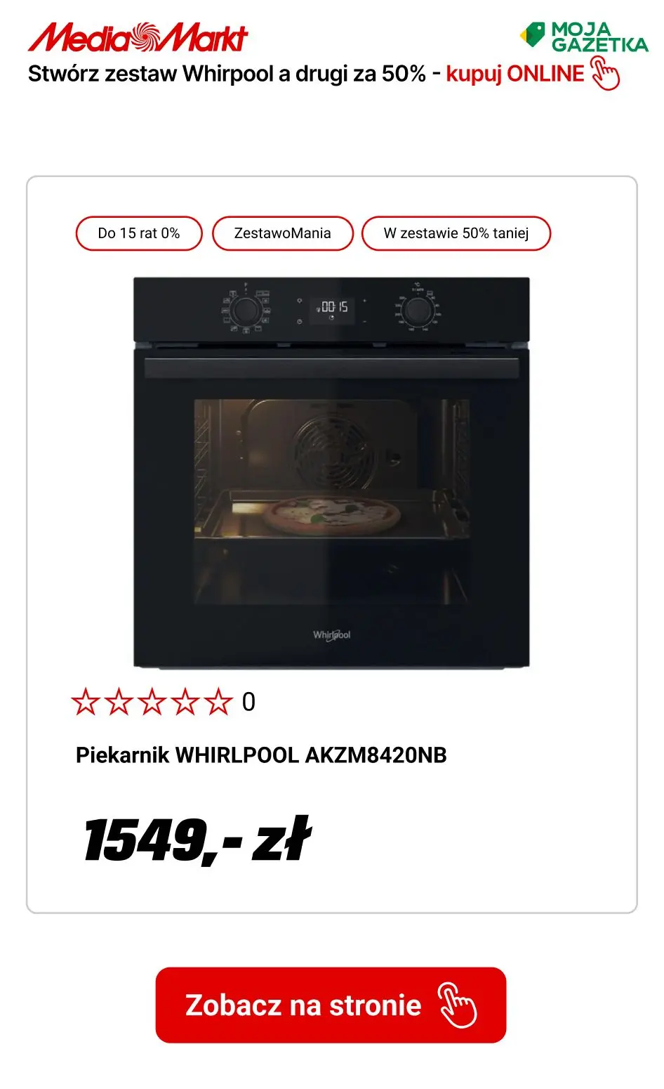 gazetka promocyjna Media Markt Kup 2 produkty marki whirpool, otrzymaj drugi 50% TANIEJ!!! - Strona 20