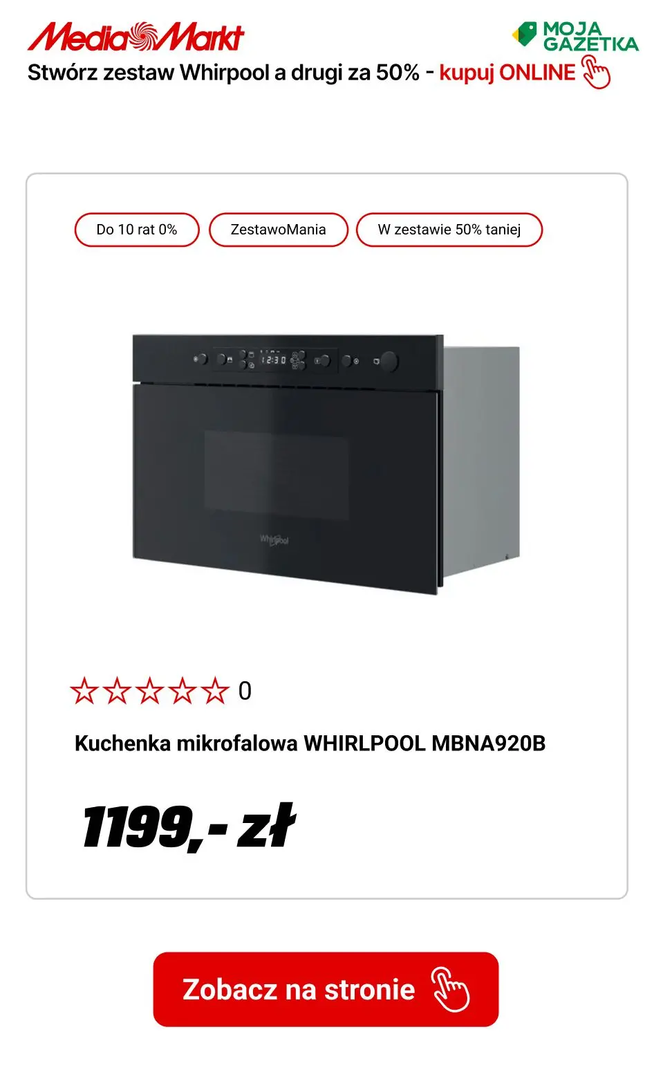 gazetka promocyjna Media Markt Kup 2 produkty marki whirpool, otrzymaj drugi 50% TANIEJ!!! - Strona 22