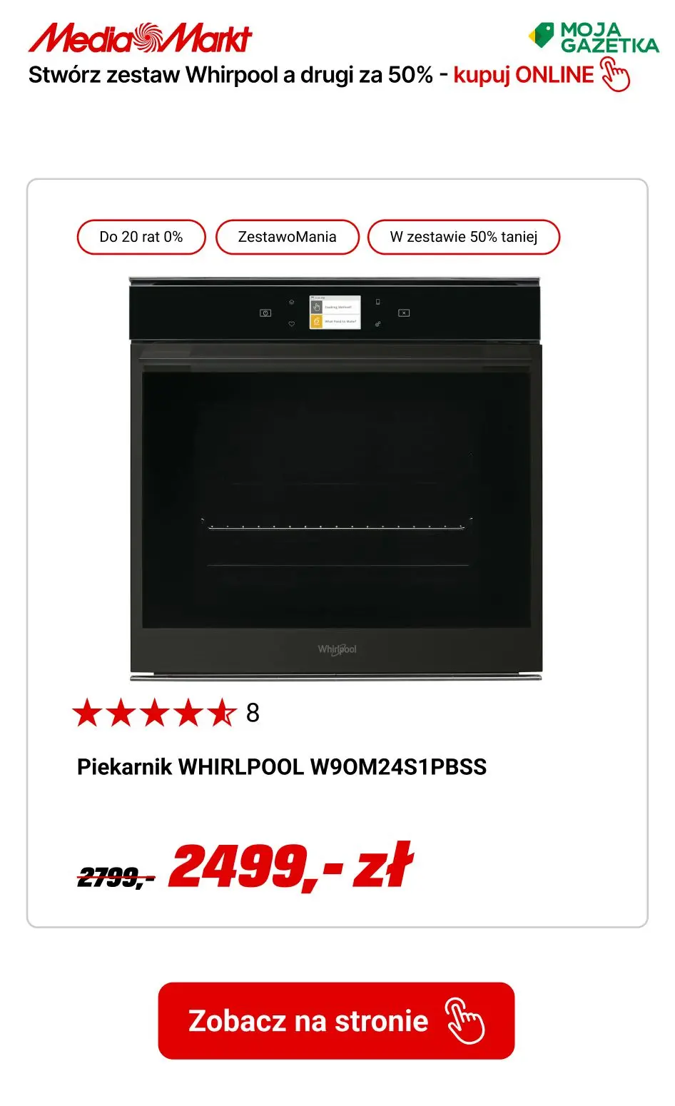 gazetka promocyjna Media Markt Kup 2 produkty marki whirpool, otrzymaj drugi 50% TANIEJ!!! - Strona 29