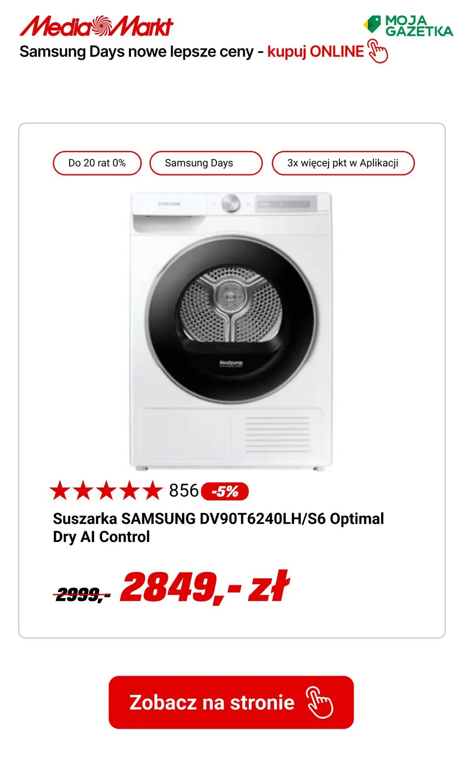 gazetka promocyjna Media Markt Samsung Days! Do 40 rat ZERO % i pół roku nie płacisz!!! - Strona 5