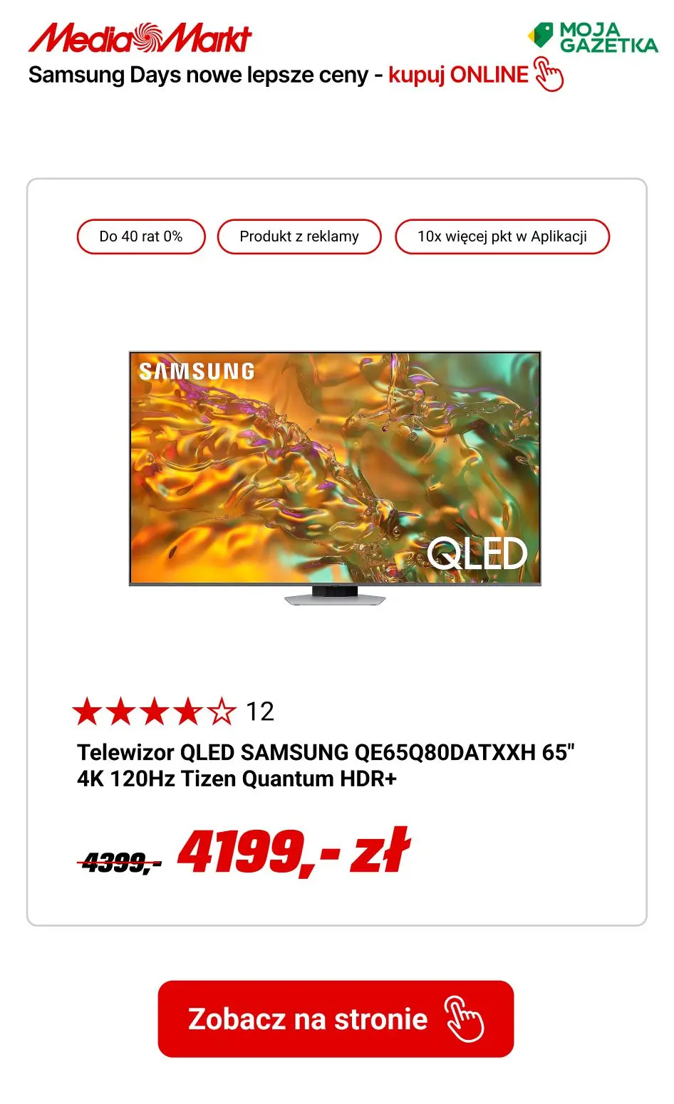 gazetka promocyjna Media Markt Samsung Days! Do 40 rat ZERO % i pół roku nie płacisz!!! - Strona 6