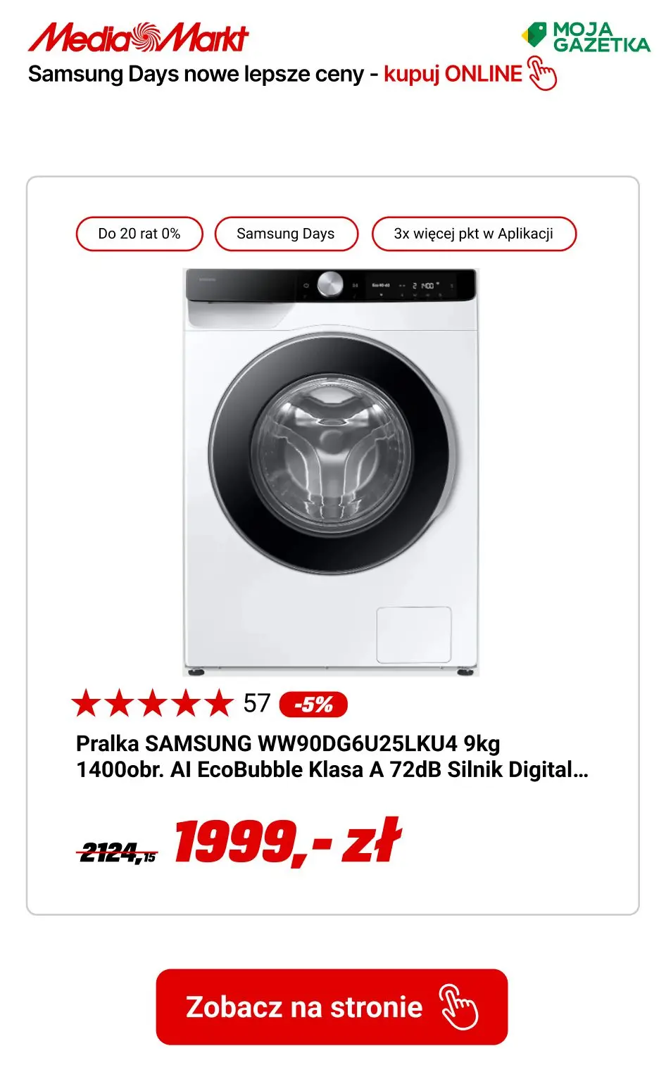 gazetka promocyjna Media Markt Samsung Days! Do 40 rat ZERO % i pół roku nie płacisz!!! - Strona 7