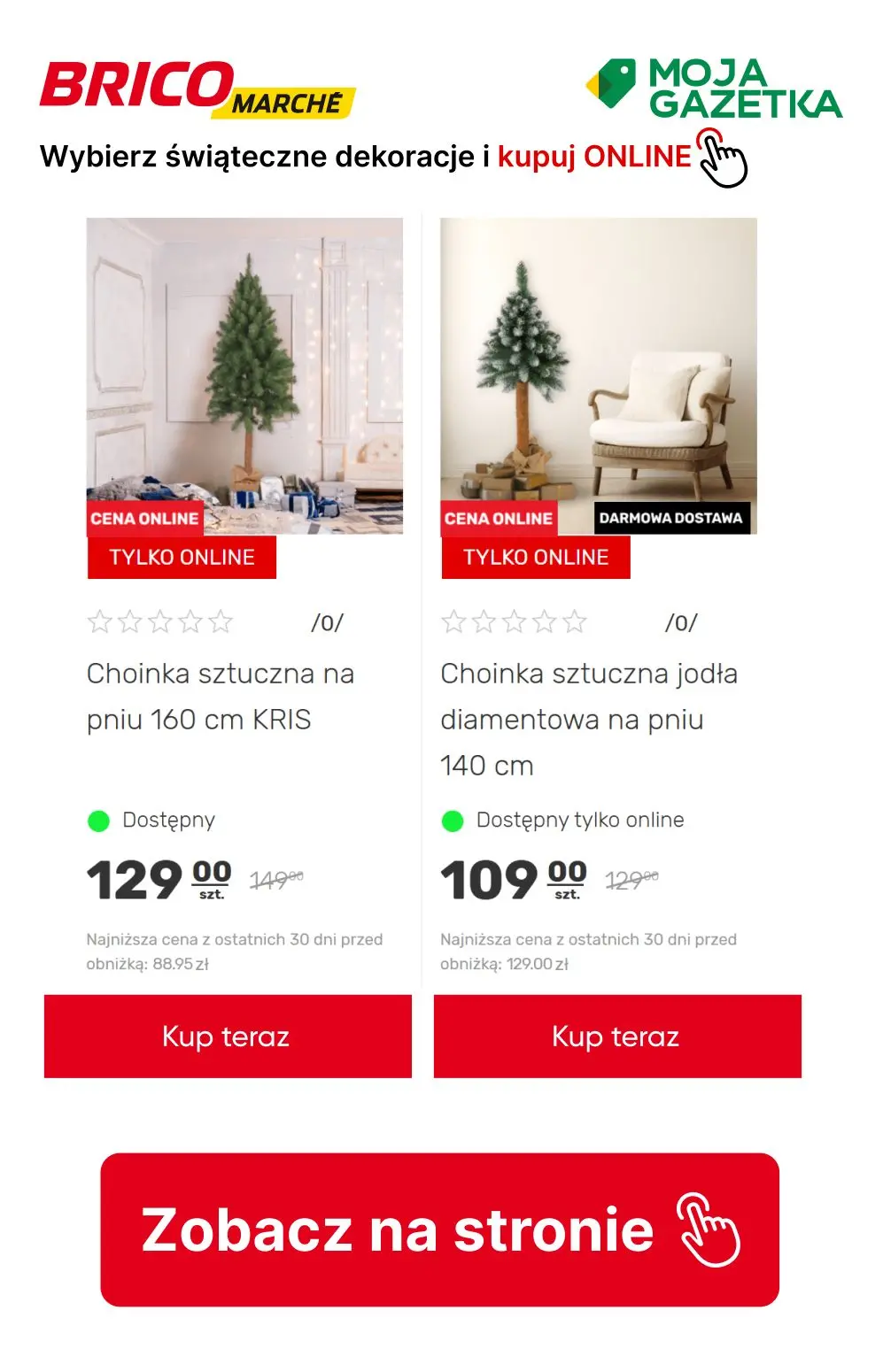 gazetka promocyjna BRICOMARCHE Kupuj dekoracje świąteczne online do 30 % taniej!!! - Strona 3