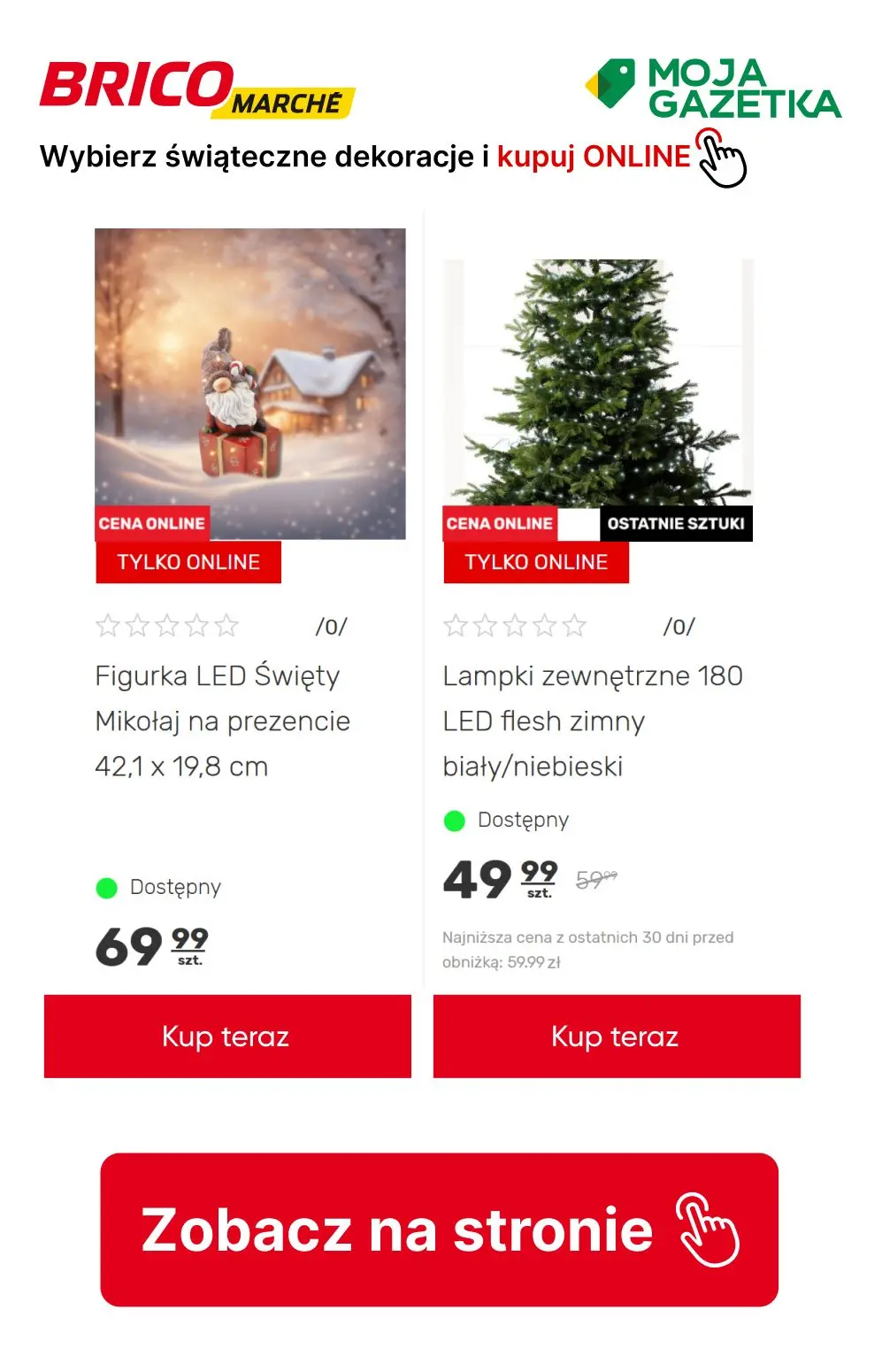 gazetka promocyjna BRICOMARCHE Kupuj dekoracje świąteczne online do 30 % taniej!!! - Strona 6