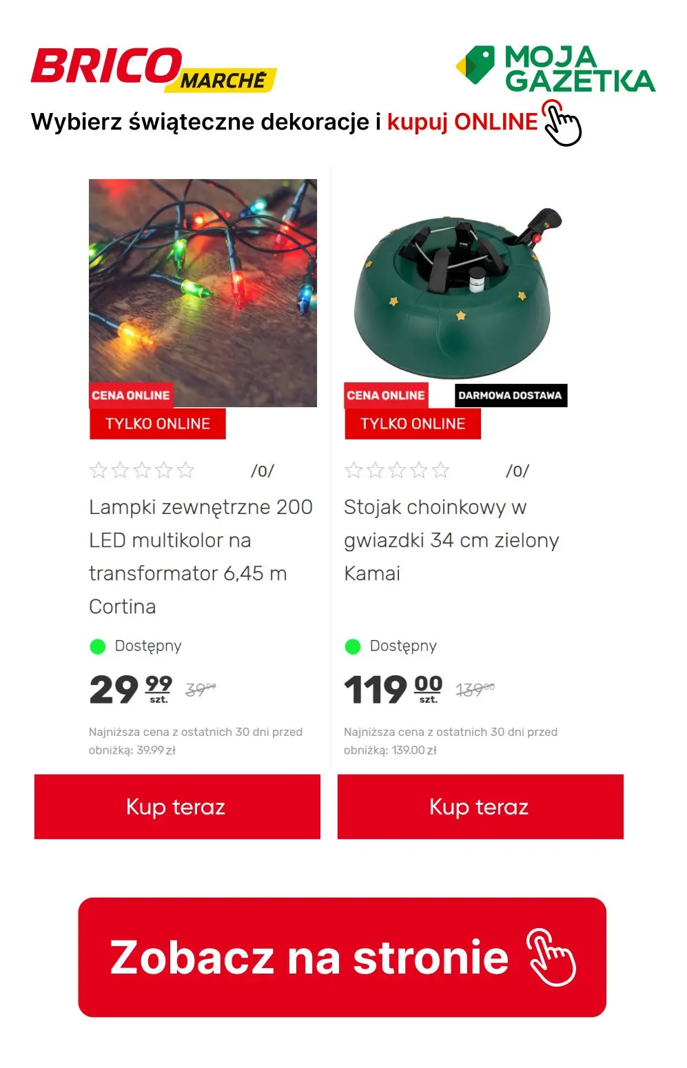 gazetka promocyjna BRICOMARCHE Kupuj dekoracje świąteczne online do 30 % taniej!!! - Strona 8