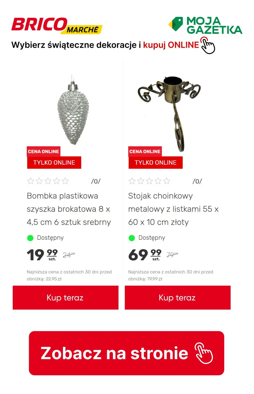 gazetka promocyjna BRICOMARCHE Kupuj dekoracje świąteczne online do 30 % taniej!!! - Strona 9