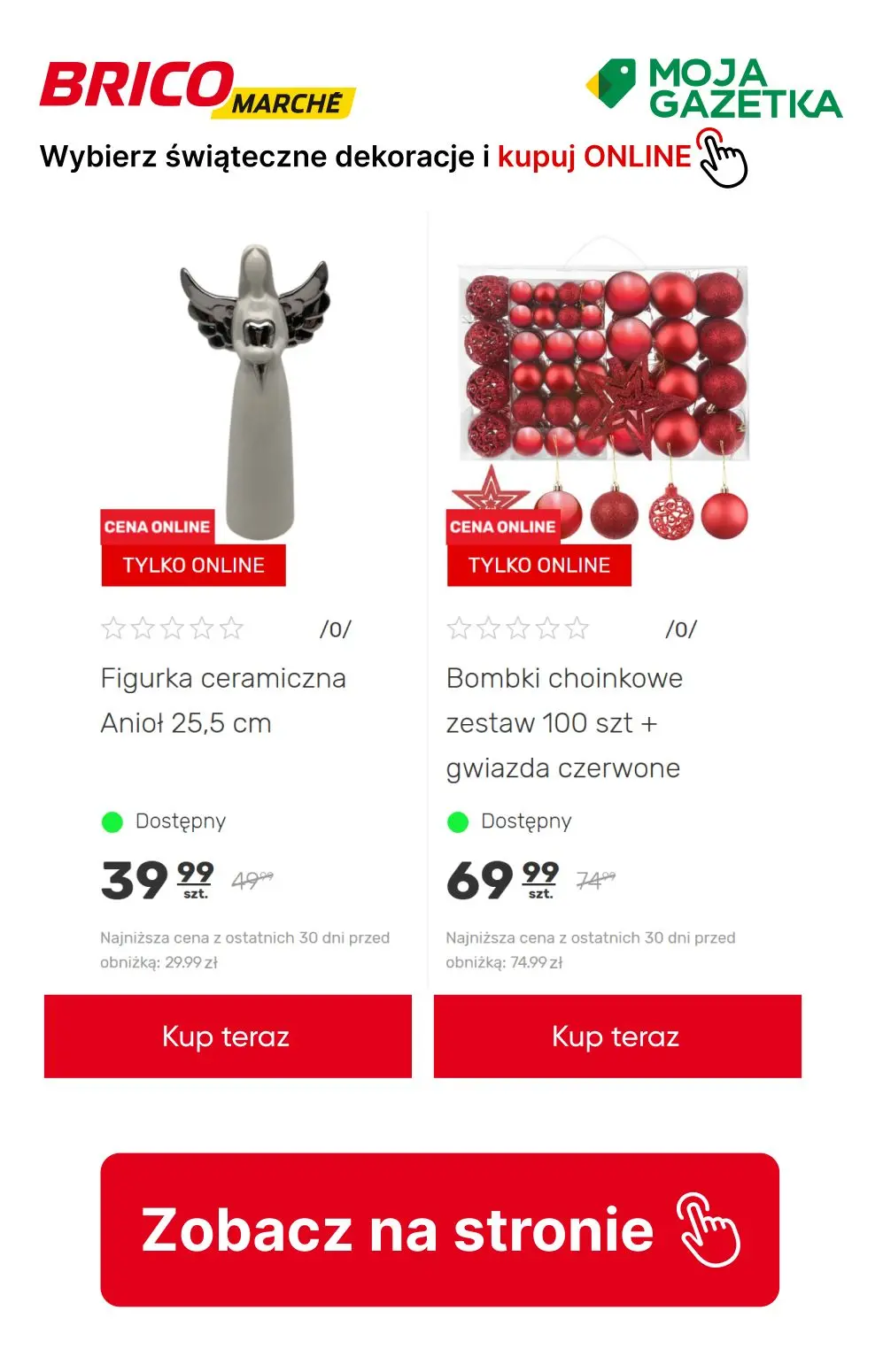 gazetka promocyjna BRICOMARCHE Kupuj dekoracje świąteczne online do 30 % taniej!!! - Strona 10