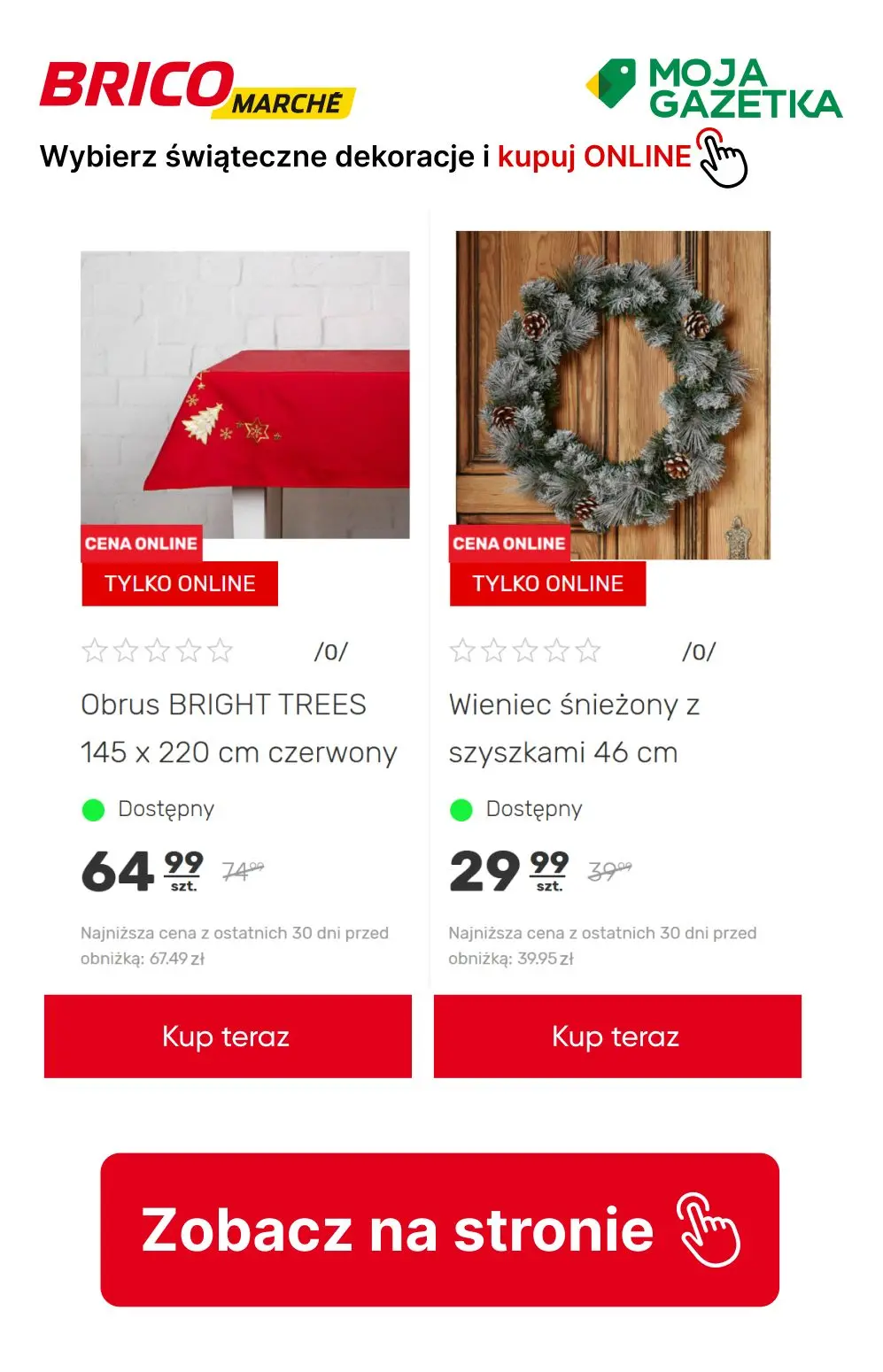 gazetka promocyjna BRICOMARCHE Kupuj dekoracje świąteczne online do 30 % taniej!!! - Strona 11