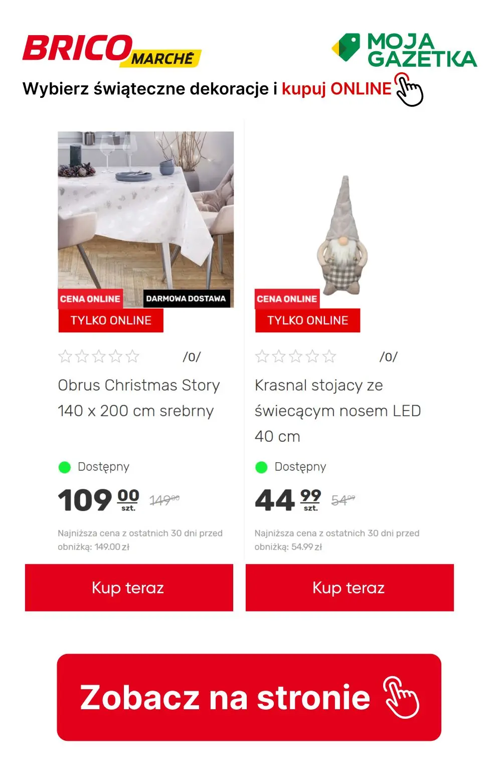 gazetka promocyjna BRICOMARCHE Kupuj dekoracje świąteczne online do 30 % taniej!!! - Strona 13