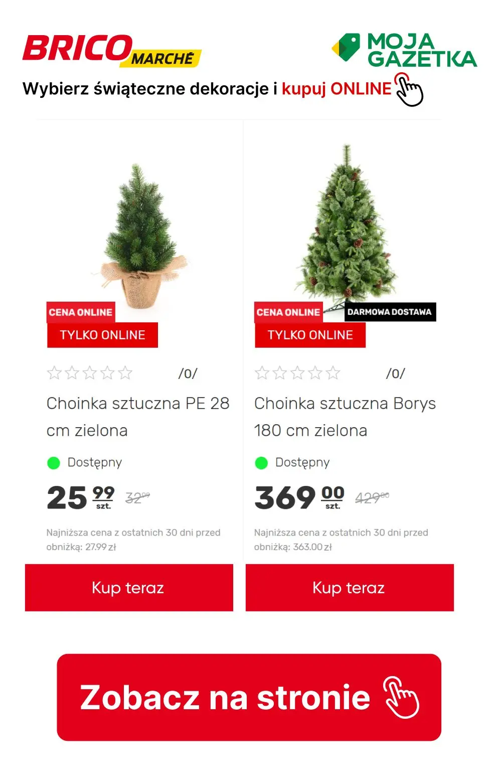 gazetka promocyjna BRICOMARCHE Kupuj dekoracje świąteczne online do 30 % taniej!!! - Strona 15