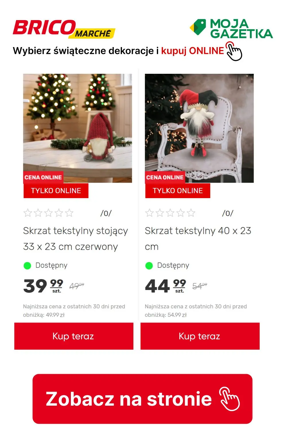 gazetka promocyjna BRICOMARCHE Kupuj dekoracje świąteczne online do 30 % taniej!!! - Strona 17