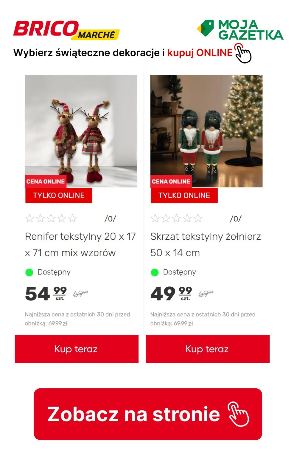 gazetka promocyjna BRICOMARCHE Kupuj dekoracje świąteczne online do 30 % taniej!!! - Strona 18