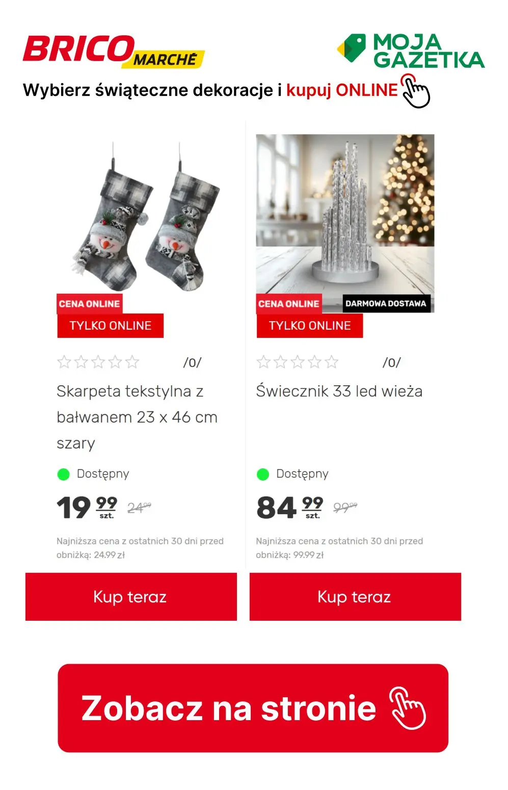 gazetka promocyjna BRICOMARCHE Kupuj dekoracje świąteczne online do 30 % taniej!!! - Strona 19