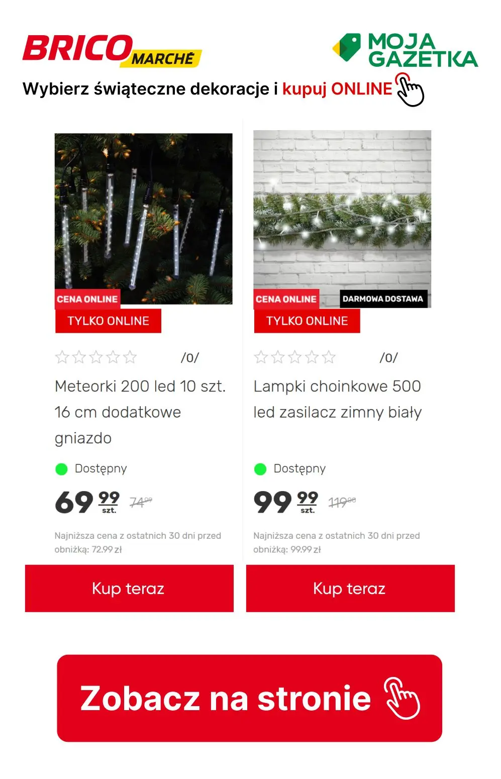 gazetka promocyjna BRICOMARCHE Kupuj dekoracje świąteczne online do 30 % taniej!!! - Strona 21