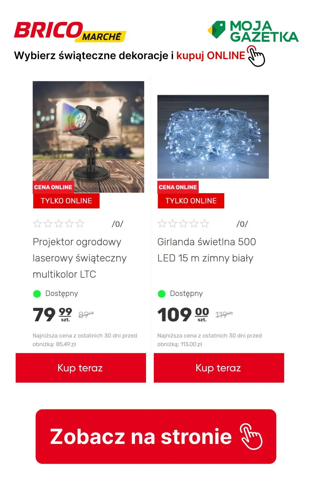 gazetka promocyjna BRICOMARCHE Kupuj dekoracje świąteczne online do 30 % taniej!!! - Strona 23